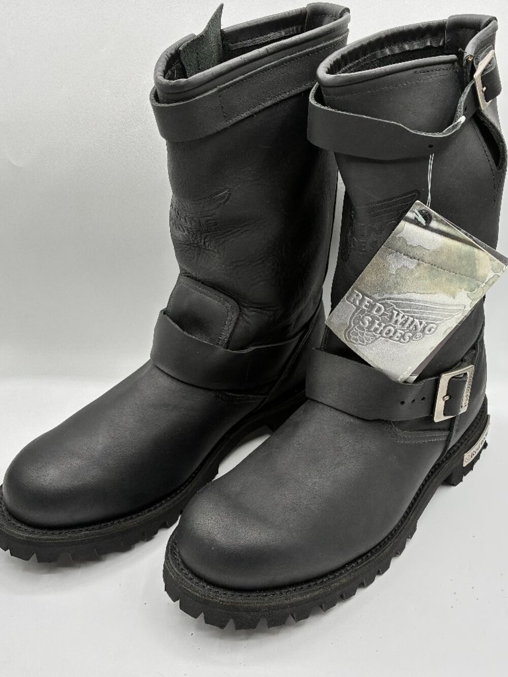 NEW Red Wing 970 Engineer Soft Toe Black Leather Motorcycle Boots Men's 10 D USA